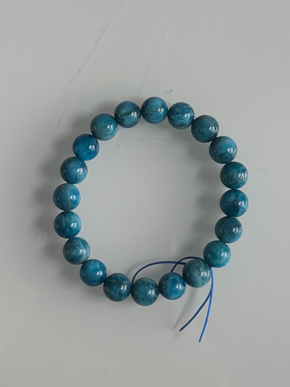 Blue Apatite Beaded Stretch Bracelet - Jewelry